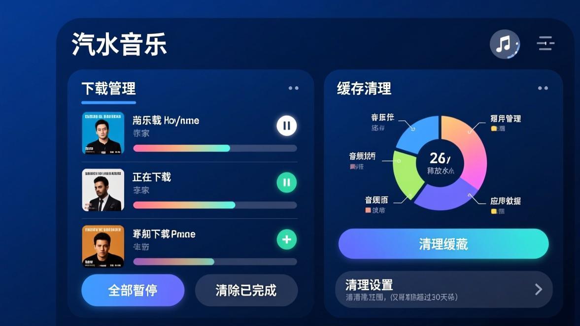 汽水音乐歌曲下载界面显示下载按钮和音质选择