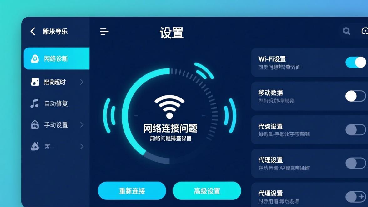 汽水音乐播放失败错误界面和加载转圈提示