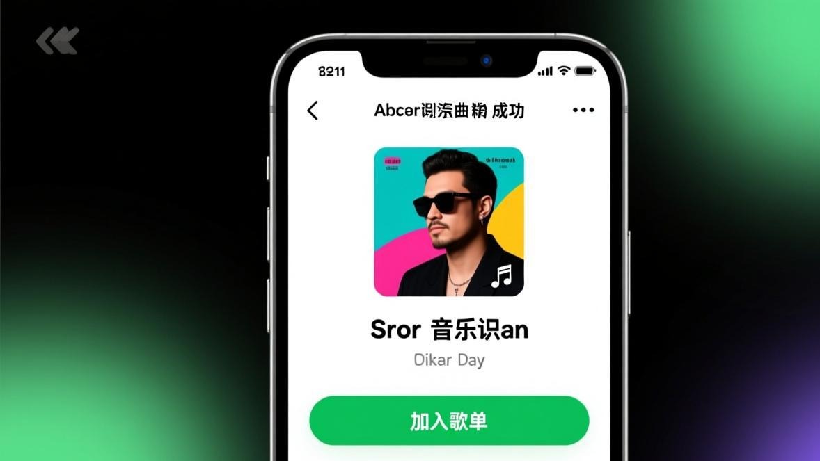 汽水音乐听歌识曲功能识别成功结果页面,显示歌曲信息播放按钮和加入歌单选项